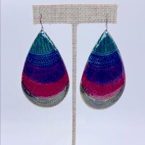 Francesca’s Colorful Teardrop Fashion Earrings